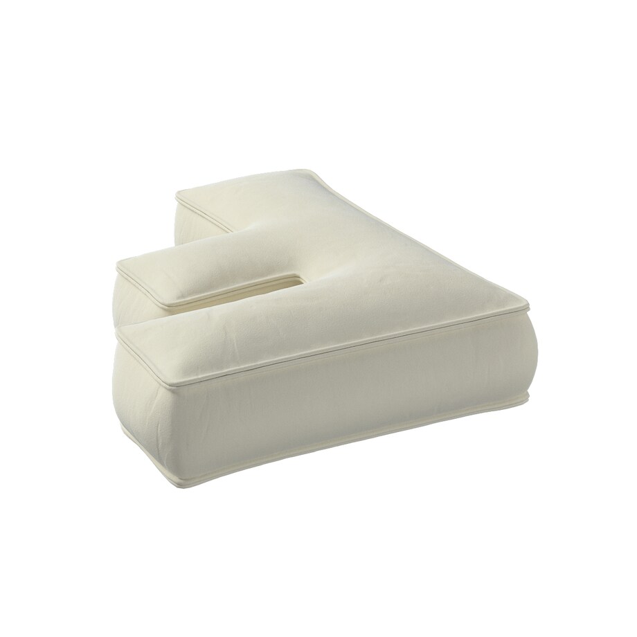 Poduszka literka F, śmietankowa biel, 35x40cm, Posh Velvet