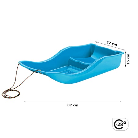 Sanki Na Śnieg Dla Dzieci Ślizg Ślizgacz Zjazdowy Z Linką Niebieskie