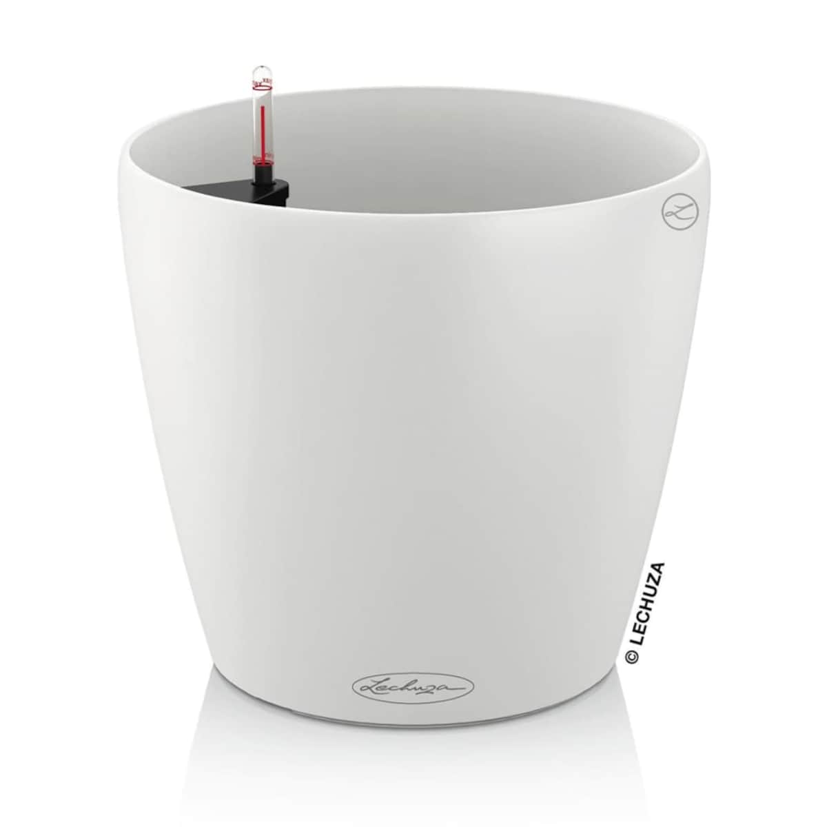 LECHUZA Doniczka CLASSICO Color 18 ALL-IN-ONE, biała