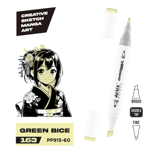 dwustronny marker kreatywny artix pp915-60 green bice