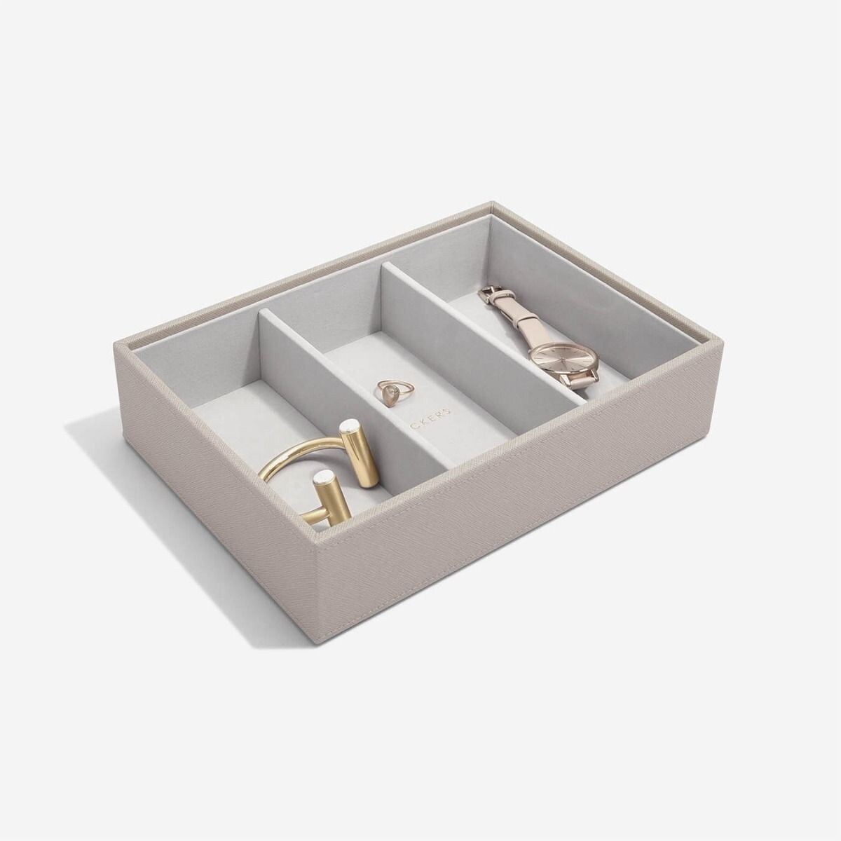 Szkatułka na biżuterię Stackers 3 komorowa classic taupe