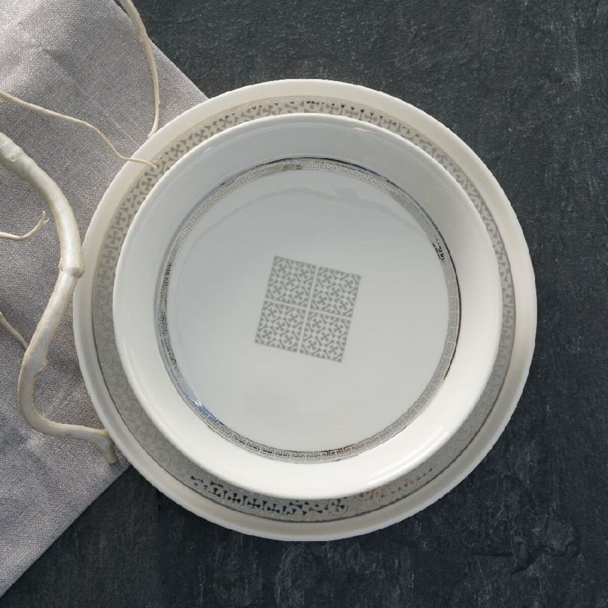 VILLA ITALIA Serwis obiadowy porcelanowy na 6 osób SHIRO