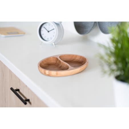 BAMBUSOWA SALATERKA na przekąski orzeszki ciastka na stół miska talerz