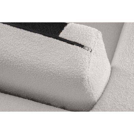 KONSIMO TAGIO Skandynawska pufa z białej tkaniny z owczej wełny