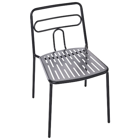 Zestaw 2 krzeseł ogrodowych AGEROLA Metal Czarny