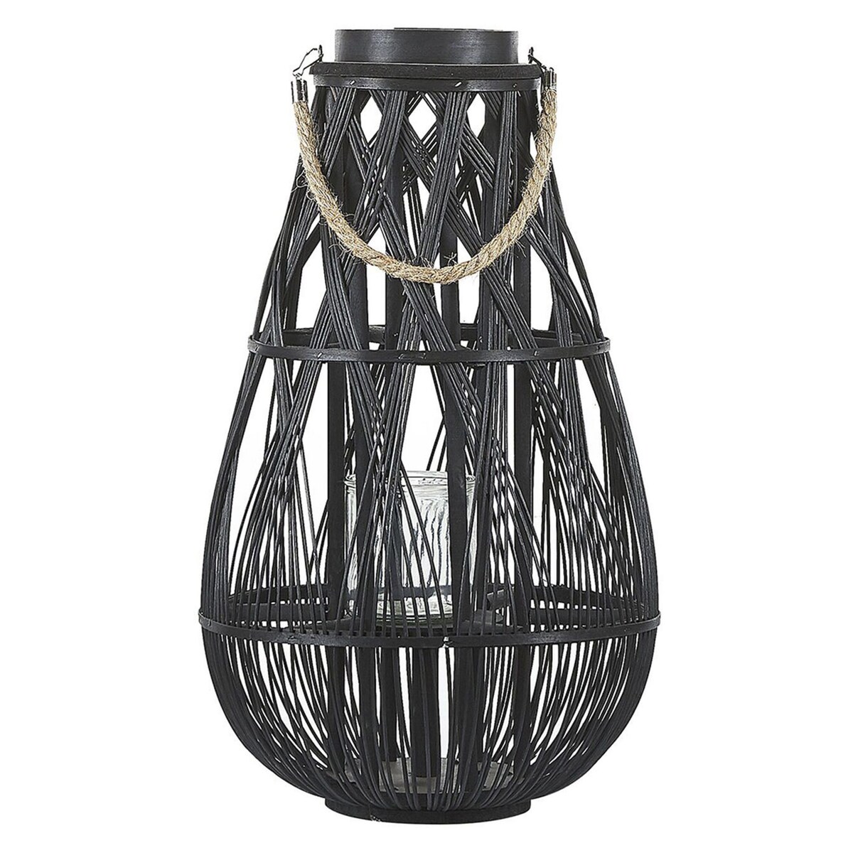 Lampion TONGA Bambus 56 cm Czarny