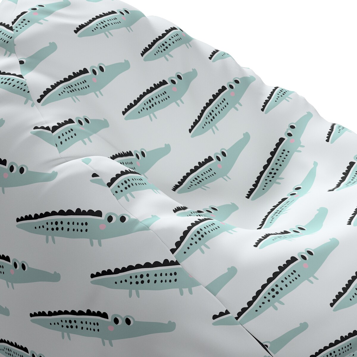 Worek do siedzenia Bowli, ecru-zielony, Ø80 x 115 cm, Magic Collection