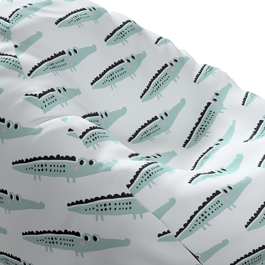 Worek do siedzenia Bowli, ecru-zielony, Ø80 x 115 cm, Magic Collection