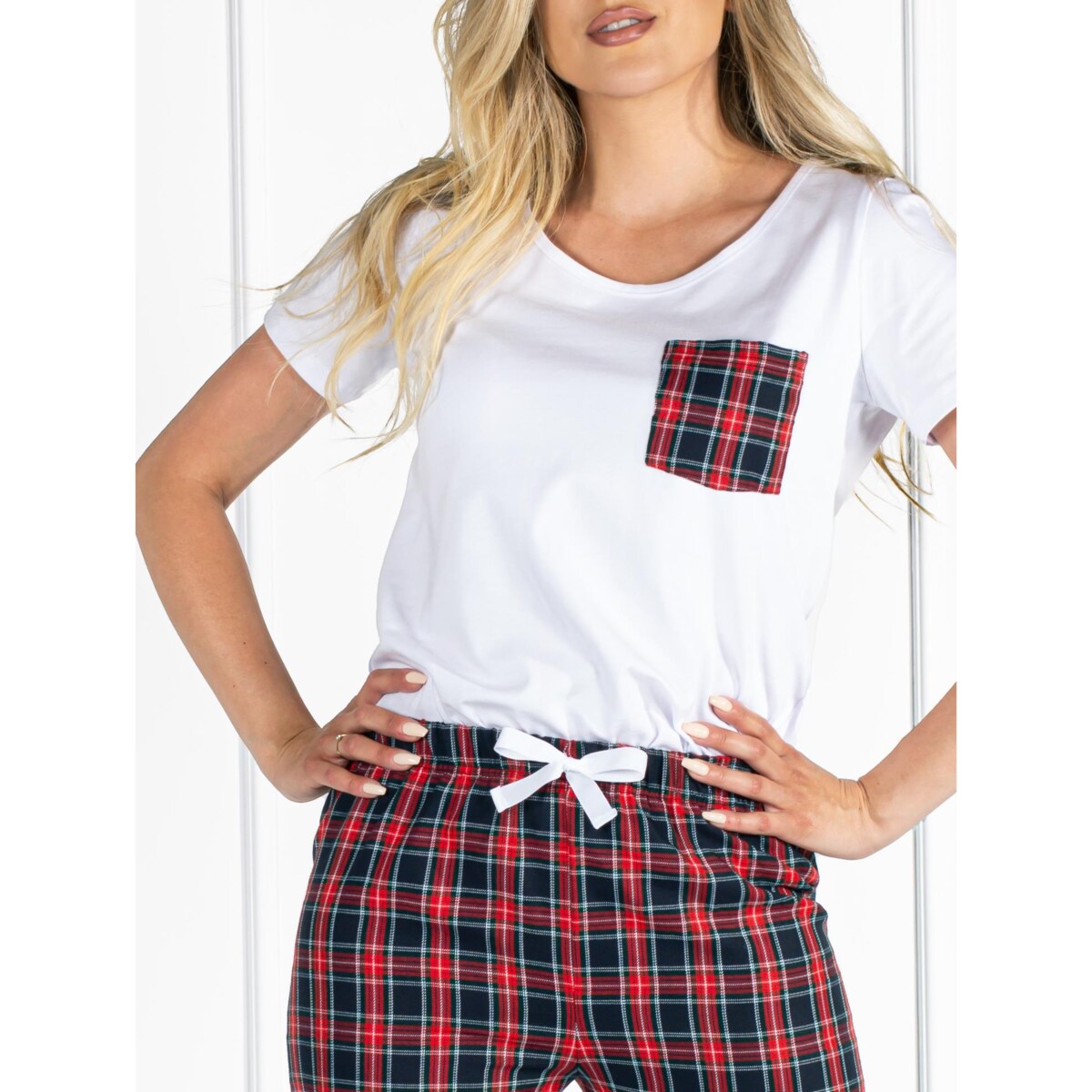 Piżama Vivienne White-Red, S