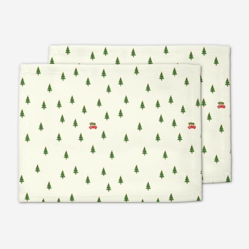 Podkładki świąteczne - Minimalistyczny las