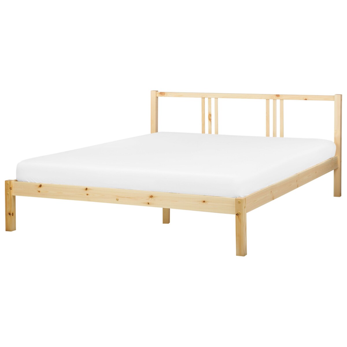 Łóżko drewniane 160 x 200 cm jasne VANNES