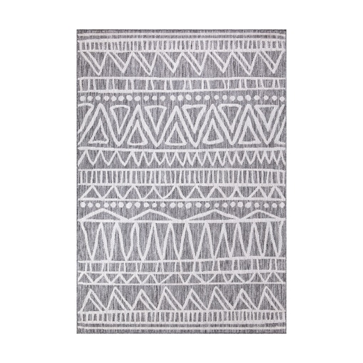 Dywan na zewnątrz i do wnętrz boho Sunny 4760 Szary Krem 160x230