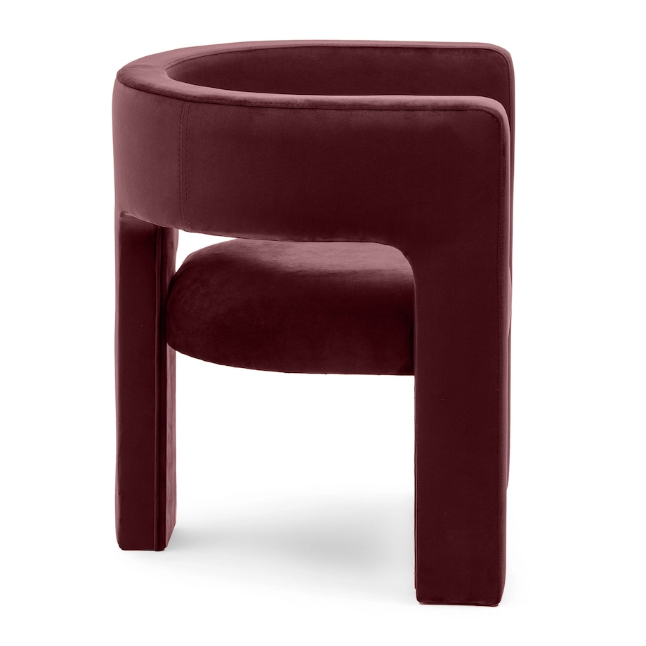 Fotel wypoczynkowy aksamitny bordowy Tiana