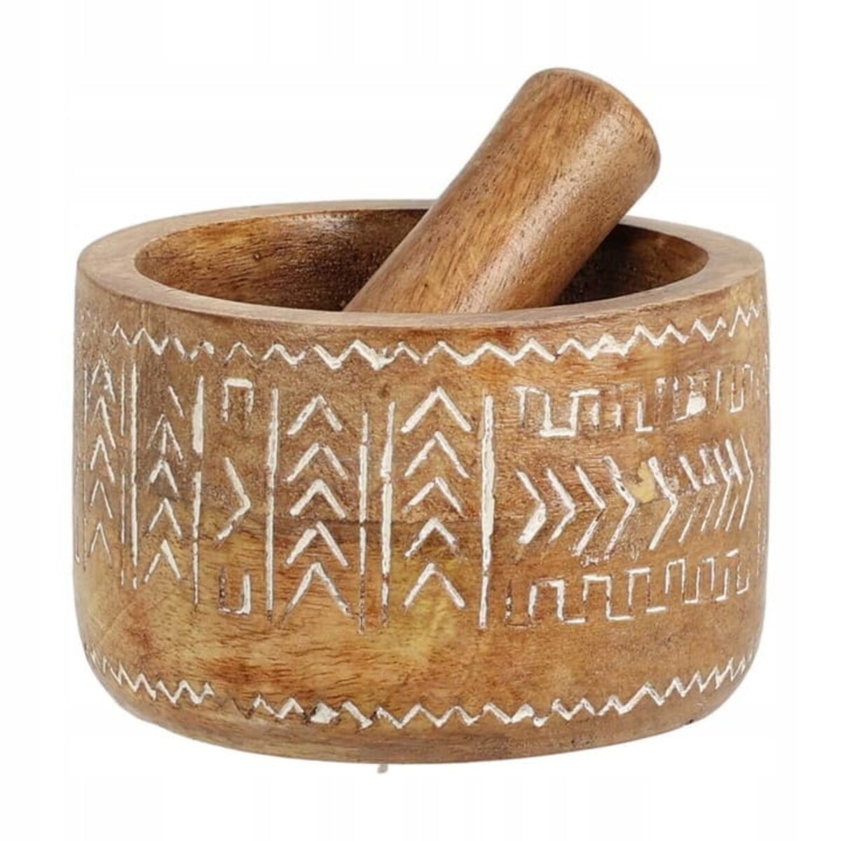 Moździerz z tłuczkiem drewno mango 10 x 10 x 6,5 cm