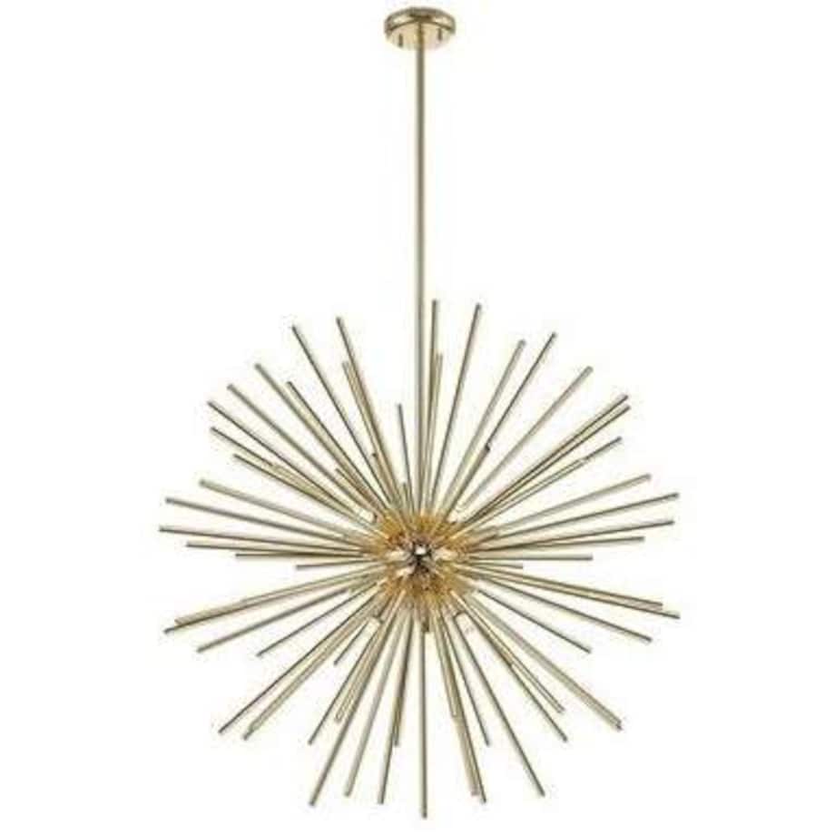 LAMPA wisząca URCHIN P0491-09C-F7DY Zumaline metalowa OPRAWA designerska gwiazda sople ZWIS złoty