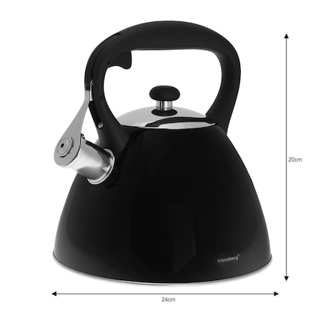 Czajnik stalowy z gwizdkiem 3.0L indukcja gaz czarny KLAUSBERG