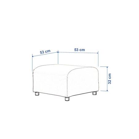Pokrowiec na podnóżek Klippan, beżowe łuki na kremowym tle, 53 x 53 x 32 cm, Cosy Home