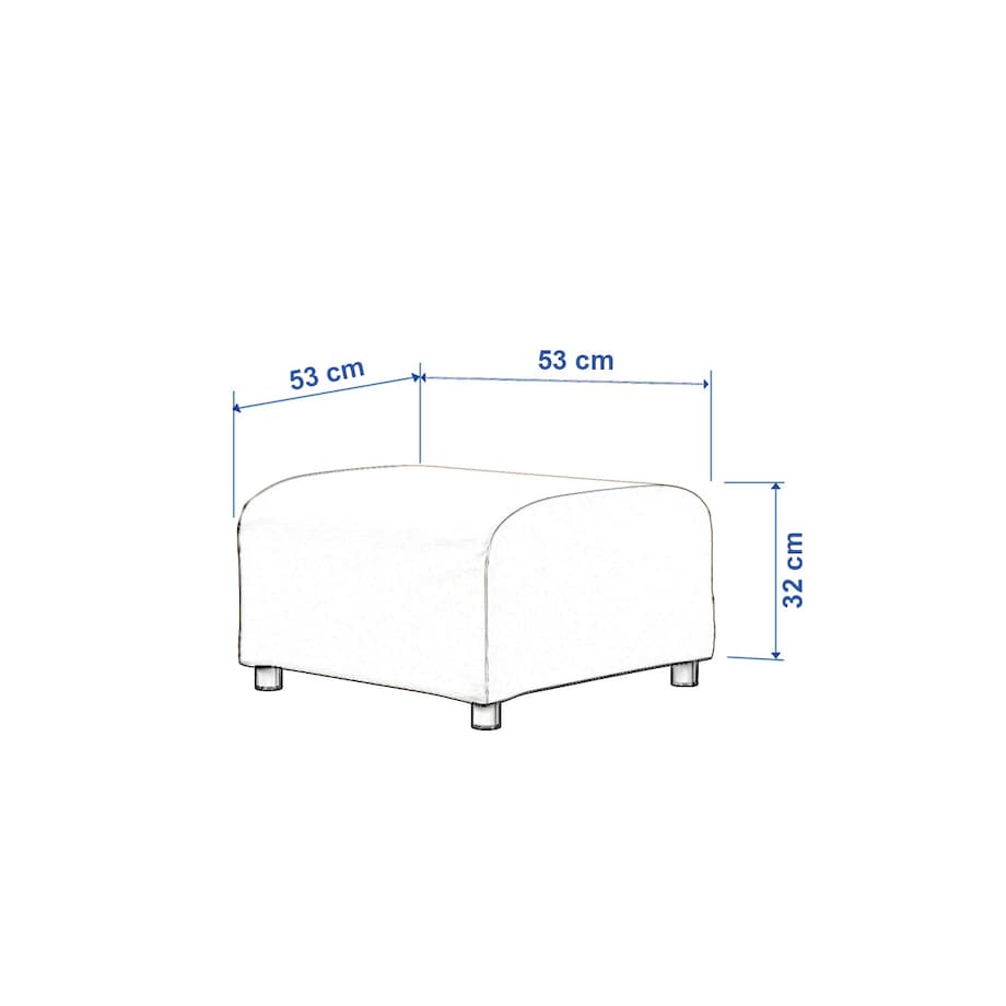 Pokrowiec na podnóżek Klippan, beżowe łuki na kremowym tle, 53 x 53 x 32 cm, Cosy Home