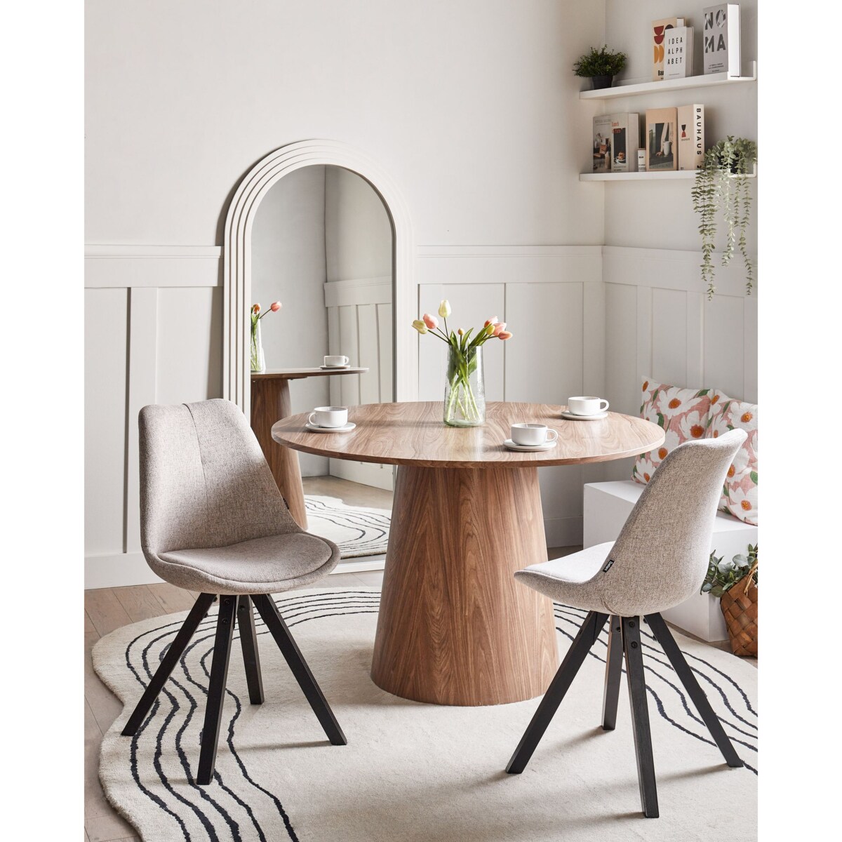 Zestaw 2 krzeseł do jadalni HEDLEY Jasnobrązowy