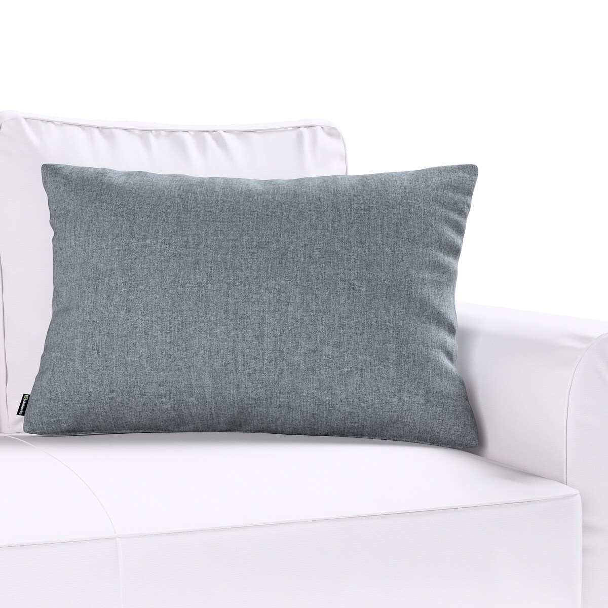 Poszewka Kinga na poduszkę prostokątną 47x28 grafitowo - szary szenil
