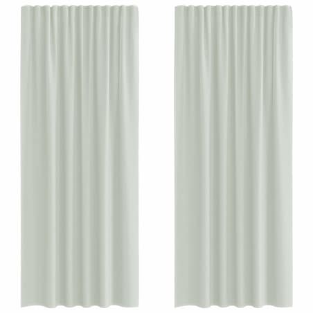 vidaXL Zasłony woalowe z kieszeniami na drążki 2 szt. Jasnoszary