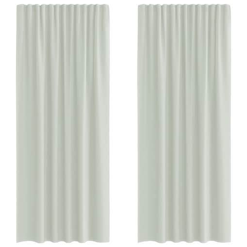 vidaXL Zasłony woalowe z kieszeniami na drążki 2 szt. Jasnoszary