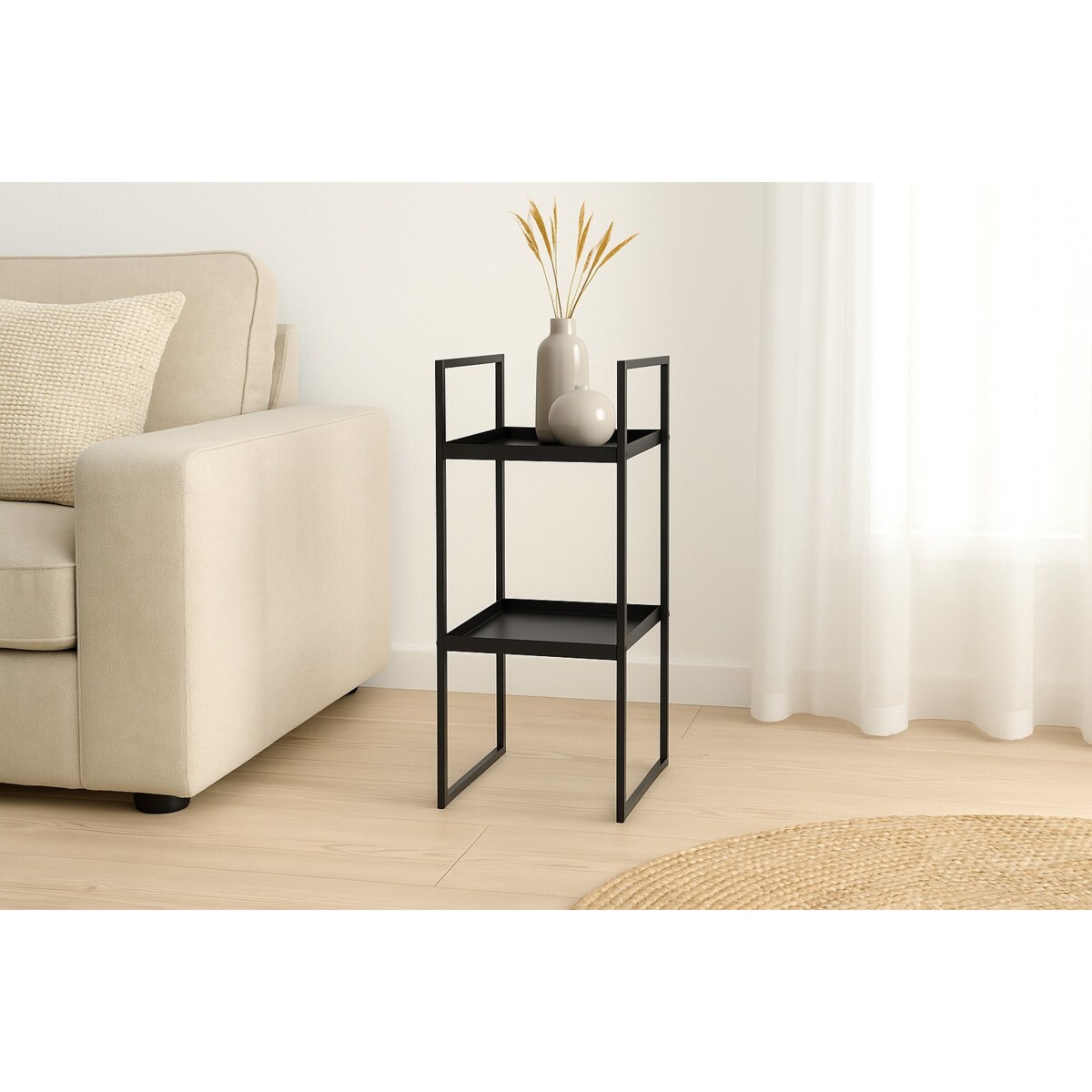 Stolik kawowy loftowy FILI, metalowy, 27 x 27 x 54 cm