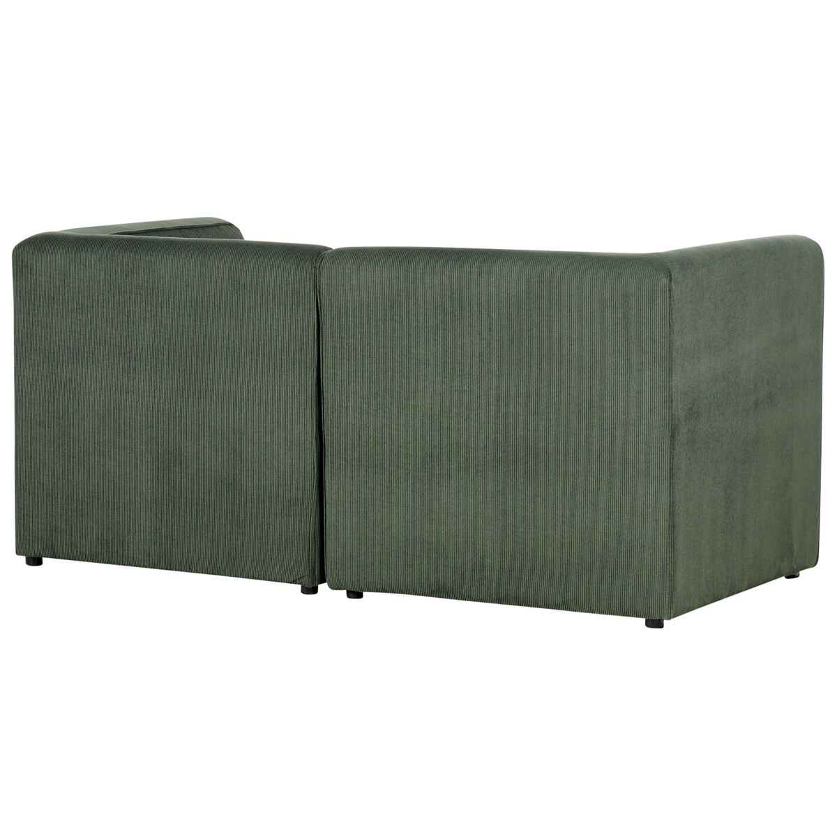 Sofa modułowa 2-osobowa sztruksowa ciemnozielona LEMVIG