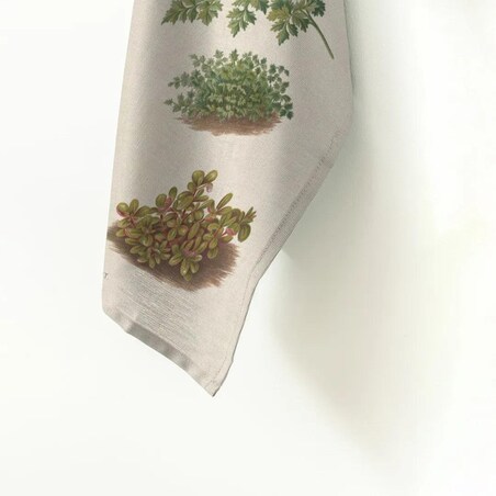 Lniany ręcznik kuchenny - Zioła