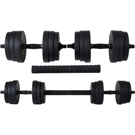 Zestaw hantli 2x10 kg Regulowane hantle 20 kg z funkcją sztangi funfit