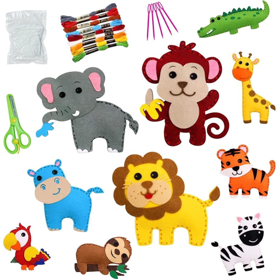 ZOO - filcowy zestaw do szycia DIY - 10 elementów