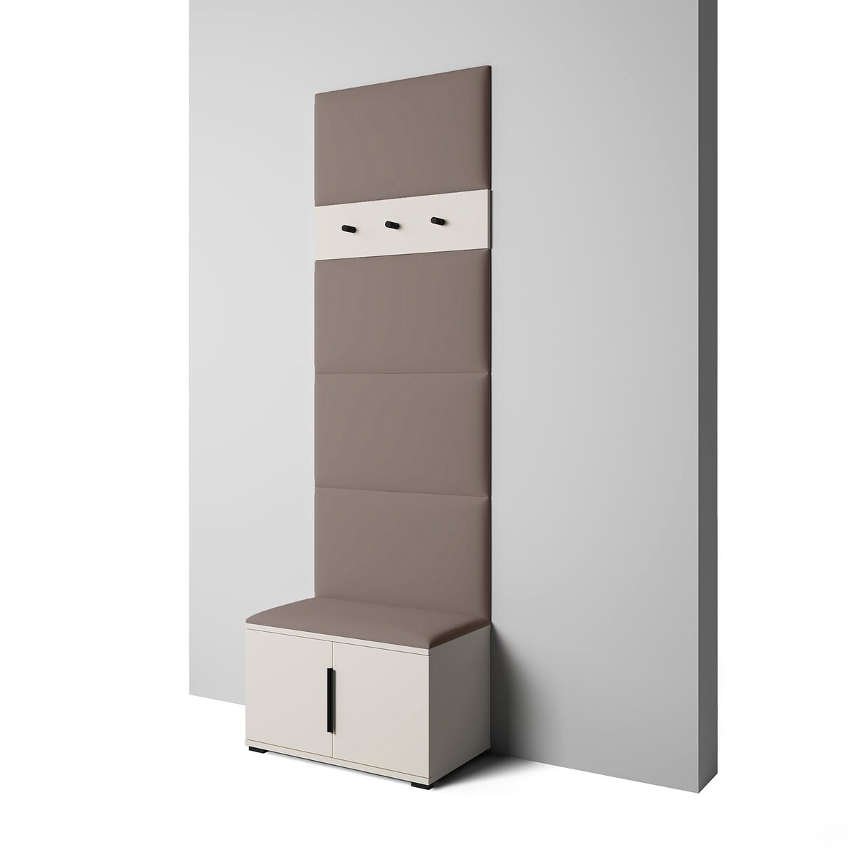 Beżowa garderoba z uchwytami Napoli wersja 6 Trinity 05