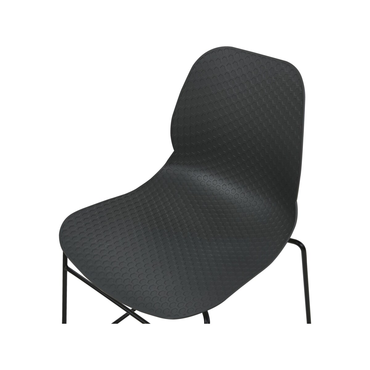 Zestaw 4 krzeseł do jadalni ciemnoszary PANORA