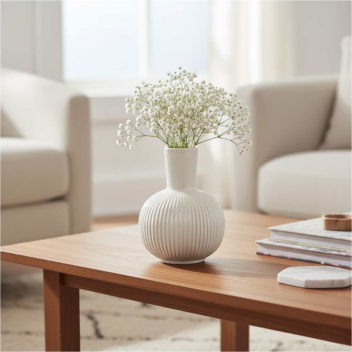 Wazon Ceramiczny Zdobiony Dekoracyjny Waza Ozdobna Na Kwiaty 21 Cm