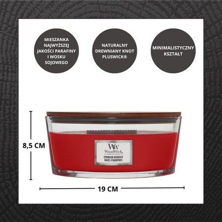 WoodWick świeca Elipsa CRIMSON BERRIES