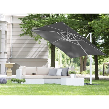 Parasol ogrodowy na wysięgniku 250 cm MONZA Ciemnoszary