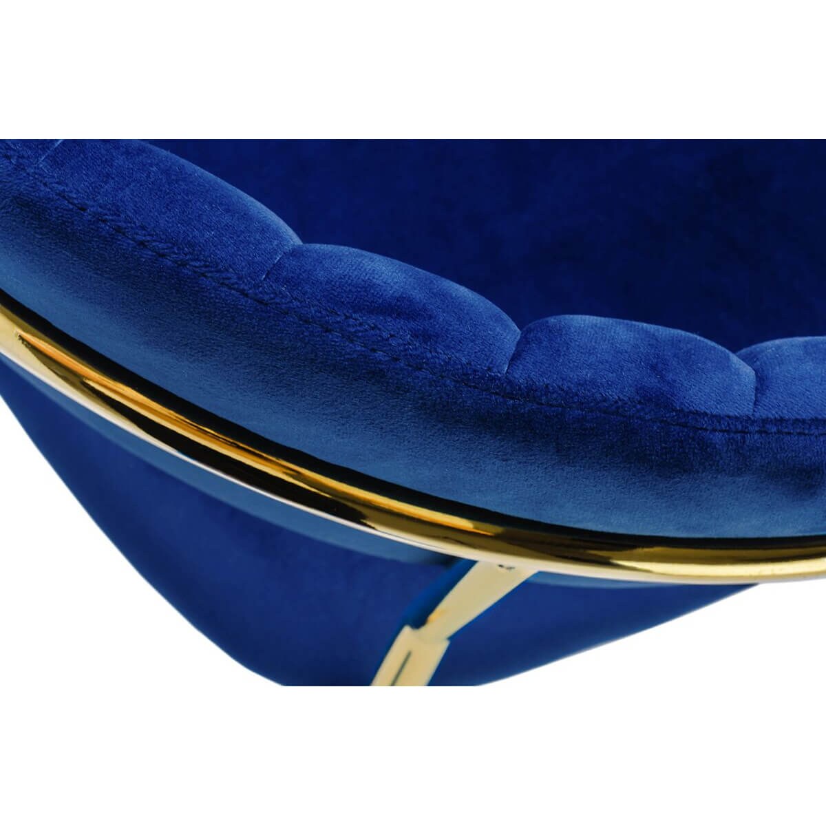 Welurowe krzesło Margo KH121100121.64 King Home pikowane ciemnoniebieskie