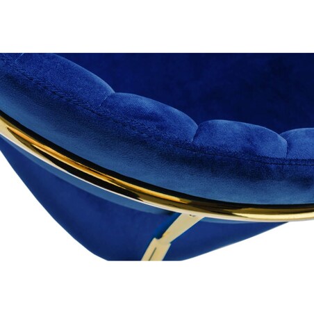 Welurowe krzesło Margo KH121100121.64 King Home pikowane ciemnoniebieskie