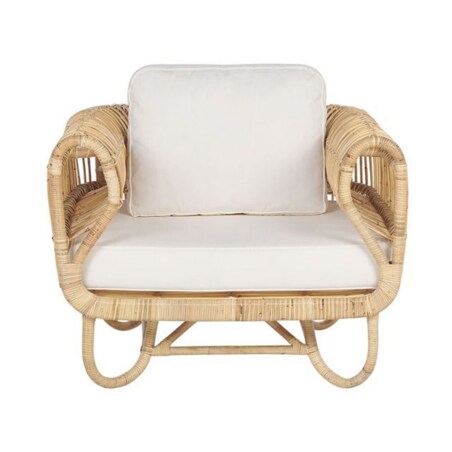 Zestaw ogrodowy rattanowy 4-osobowy naturalny DOLCEDO