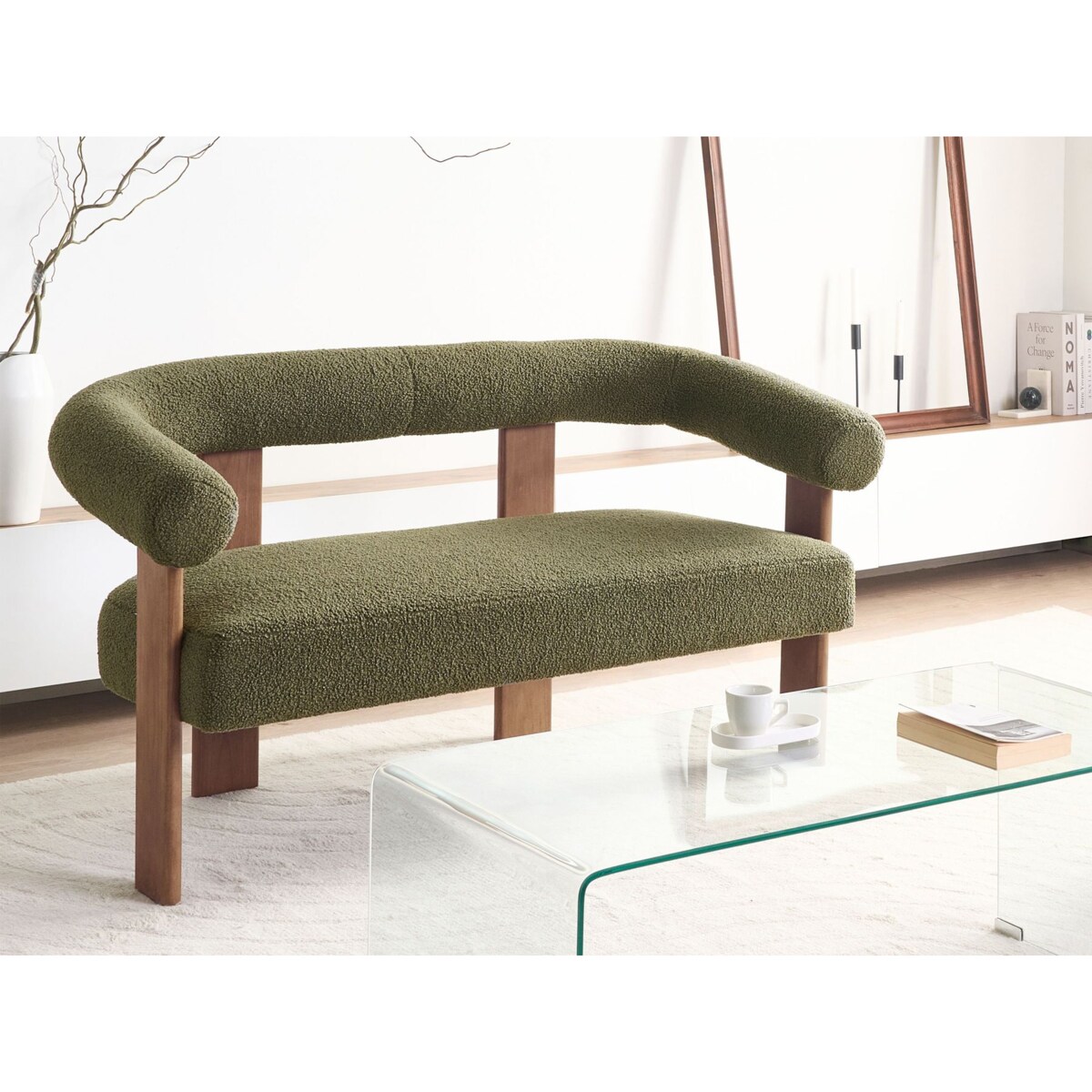 Sofa ILBRO Boucle Zielony dla 2 osób