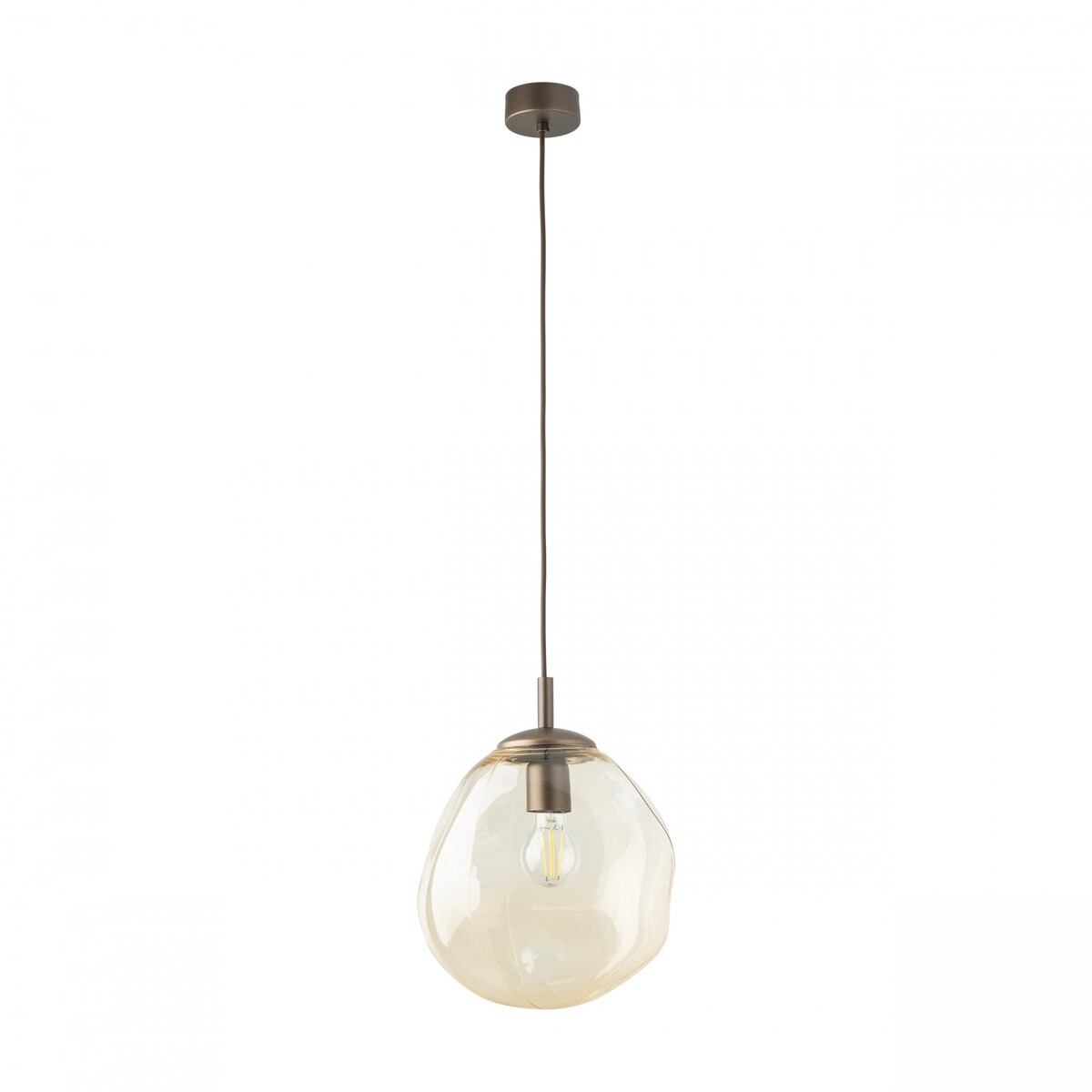 Lampa wisząca TK Lighting LAVA M Brown 11326, regulowana, 1xE27, nowoczesna do salonu i jadalni
