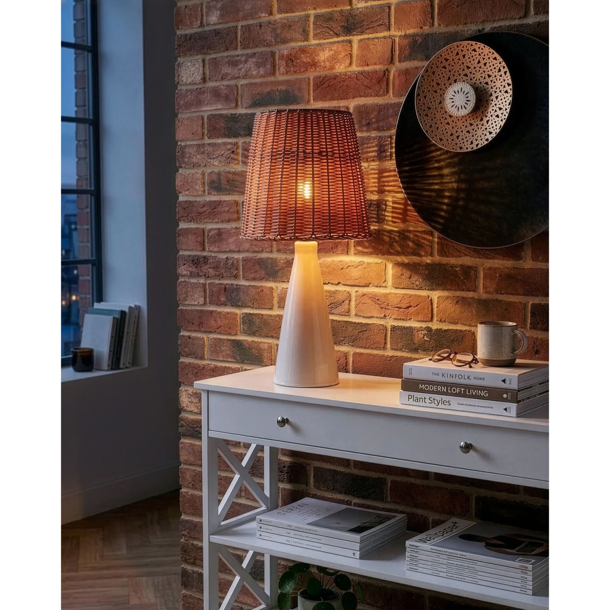 Lampa stołowa MADURU Ceramika Biały