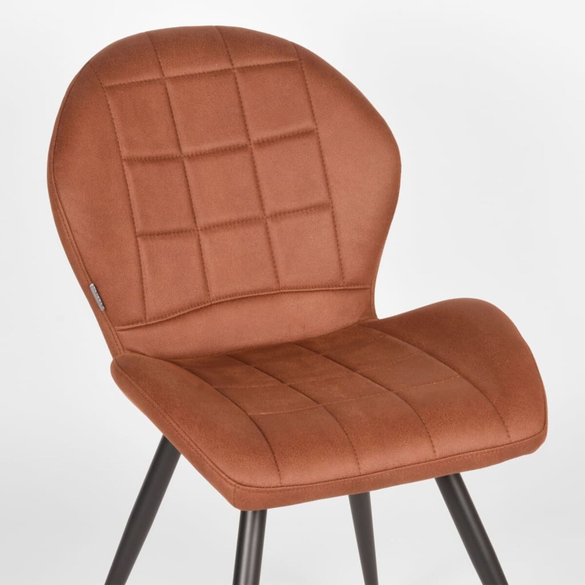 LABEL51 Krzesła stołowe Sil, 2 szt., 51x64x87cm, koniakowe, mikrofibra