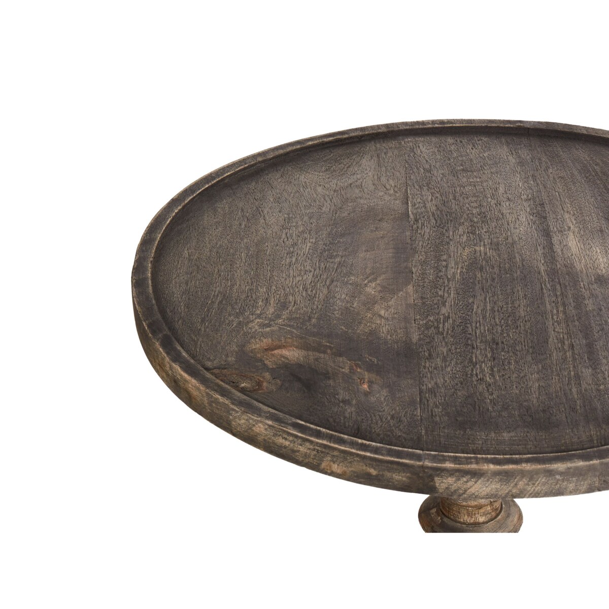 Zestaw 2 stolików pomocniczych z drewna mango ciemne THALIA