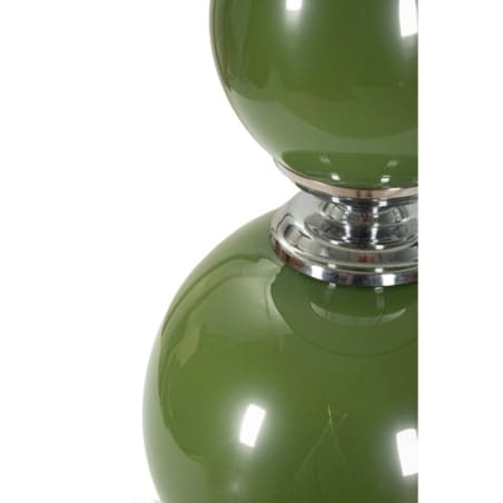 Lampa stołowa Eva Two, kolor zielony i szary, szkło, żelazo i tkanina, 38 x 38 x 65 cm, 1 x E27, do salonu i sypialni, Mauro Ferretti