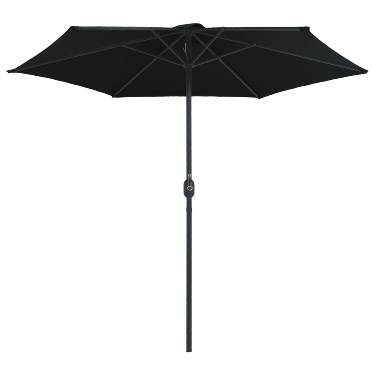 vidaXL Parasol ogrodowy na aluminiowym słupku, 270x246 cm, czarny