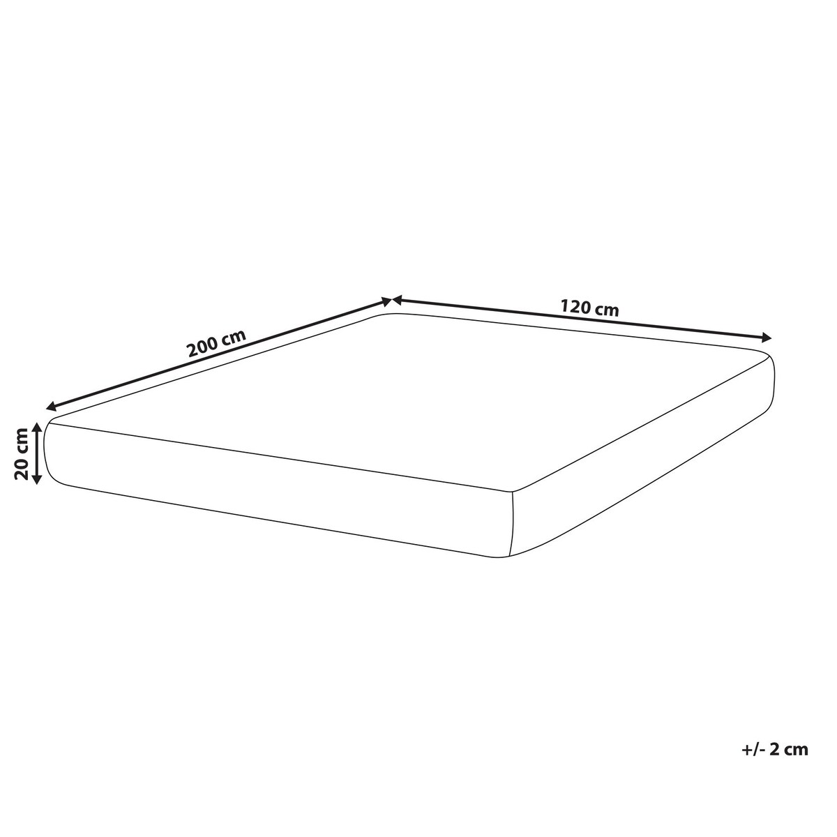 Materac kieszeniowy z pianką termoelastyczną BREEZE HYBRID 7 PLUS H3/4 twardy 120 x 200 cm