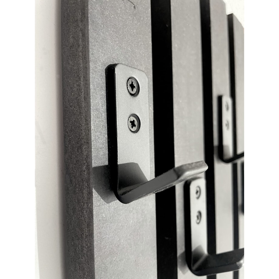 Drewniany wieszak na ubrania Lamele 98cm moduł 40cm czarny