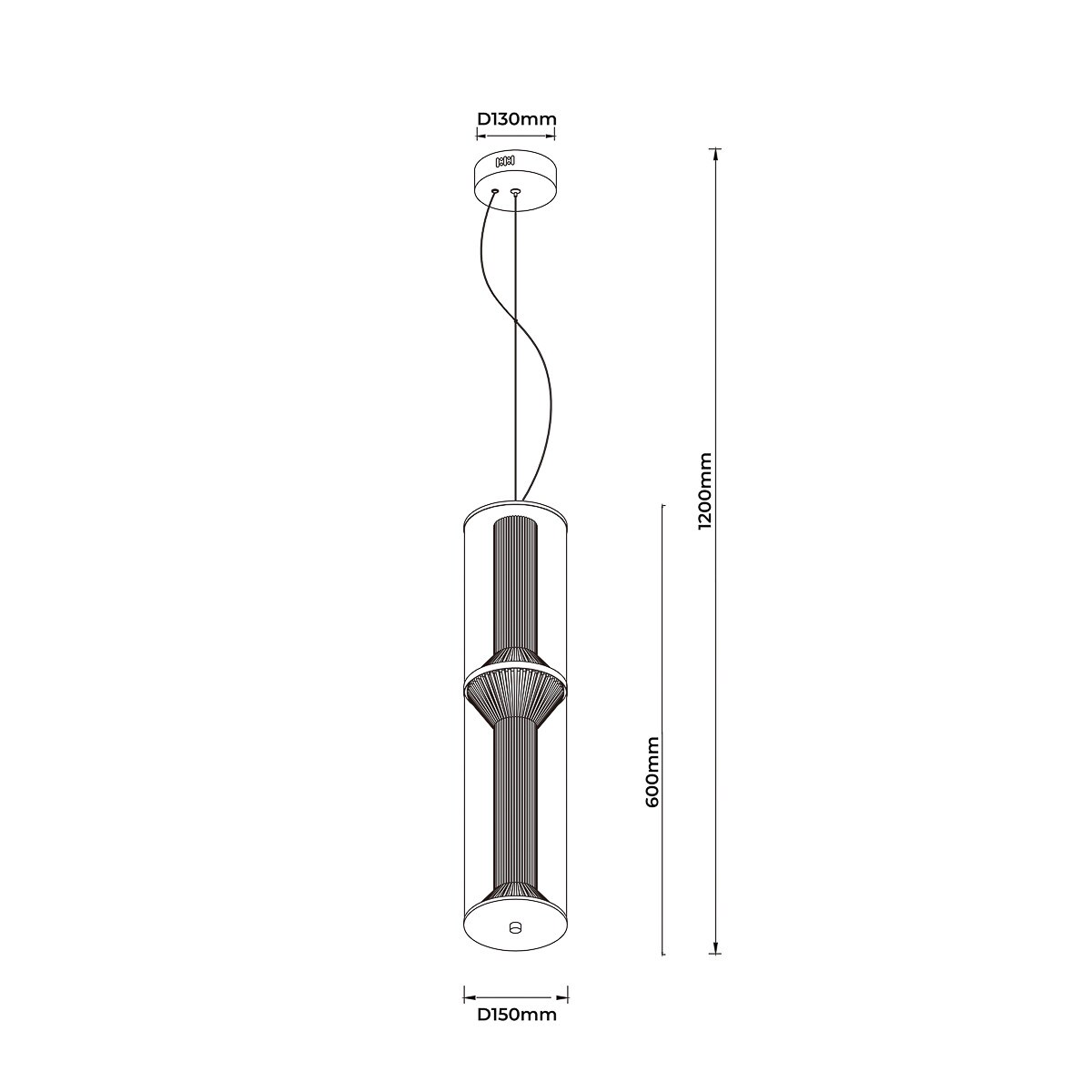 Lampa wisząca Light Prestige Aeris dymny LED CCT 3000K/4000K/6000K (regulowana) 1 szt.