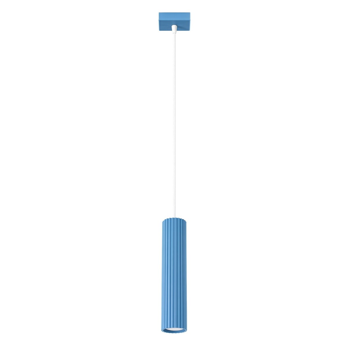 Lampa wisząca KARBON 1 błękitna